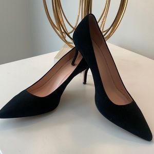 J crew kid suede Colette pump